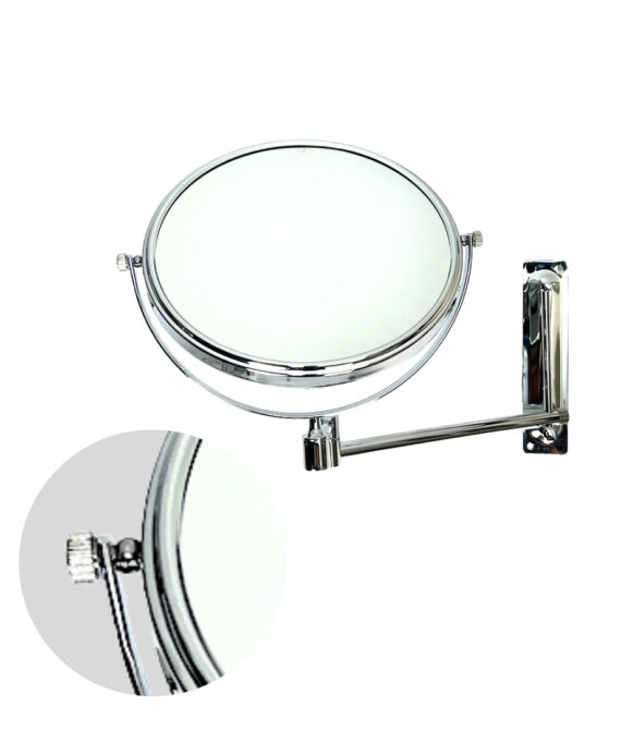 Dual-Sided 360° Magnifying Mirror – Sleek, Adjustable & Wall-Mounted