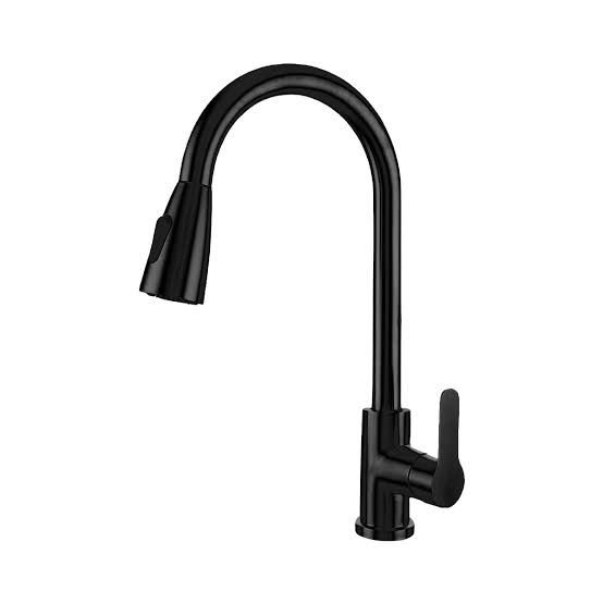 Premium SS304 Pull-Out Kitchen Faucet (Matte Black) - Image 4