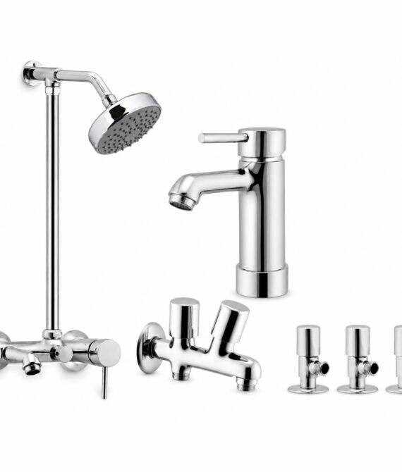 3 Star Aquana Complete Bathroom Set 8-Pcs – Chrome Finish