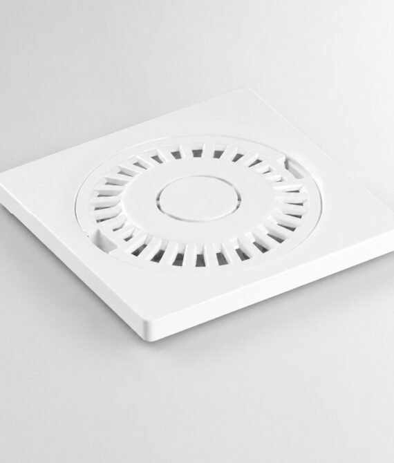 Splash F1 Floor Waste 6×6 – White