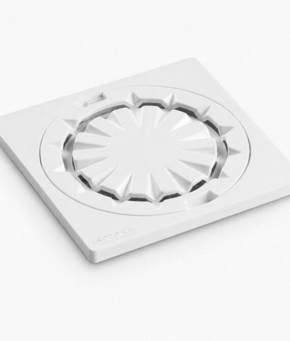 Splash F2 Floor Waste 6×6 – White