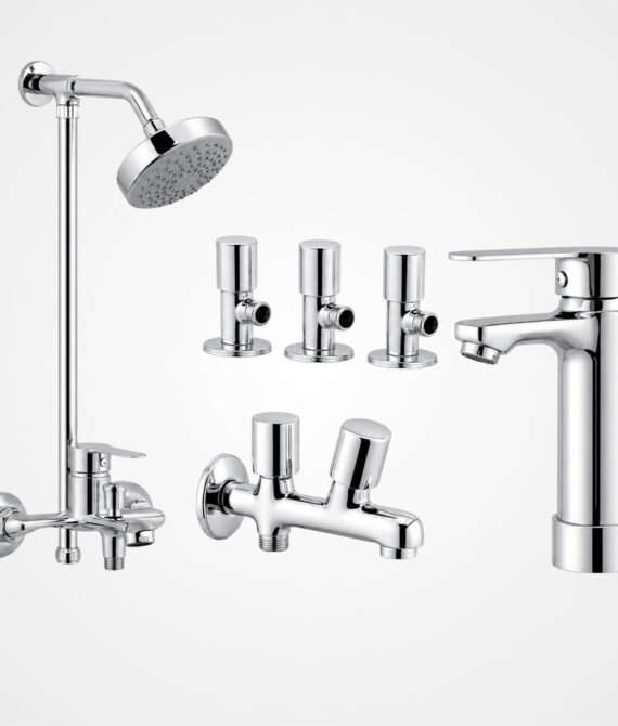 3 Star DUNE Chrome Complete Bathroom Set – 8 Pieces