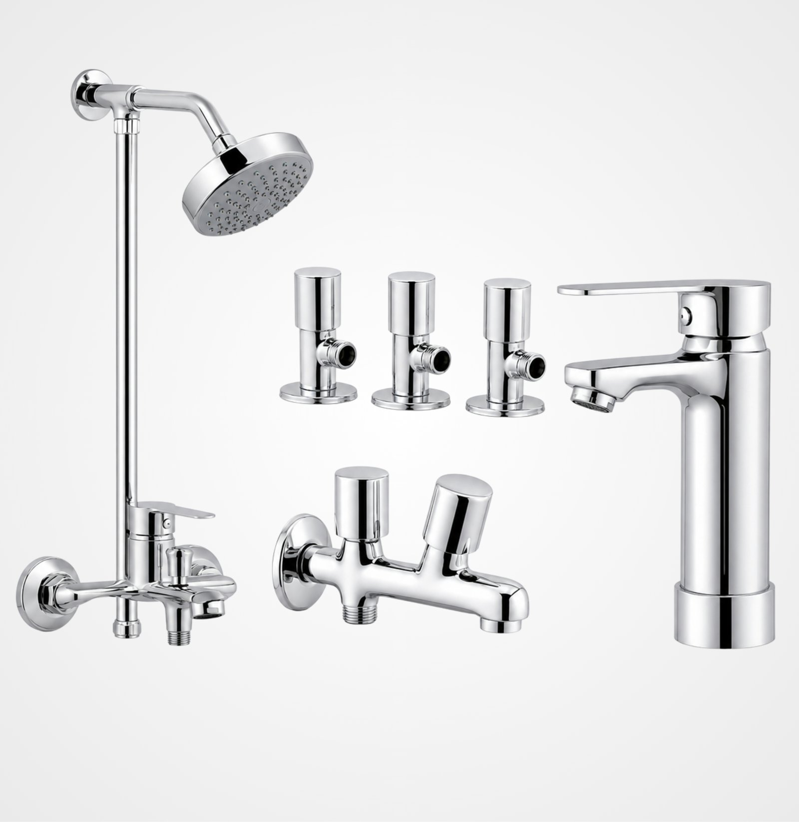 3 Star DUNE Chrome Complete Bathroom Set – 8 Pieces