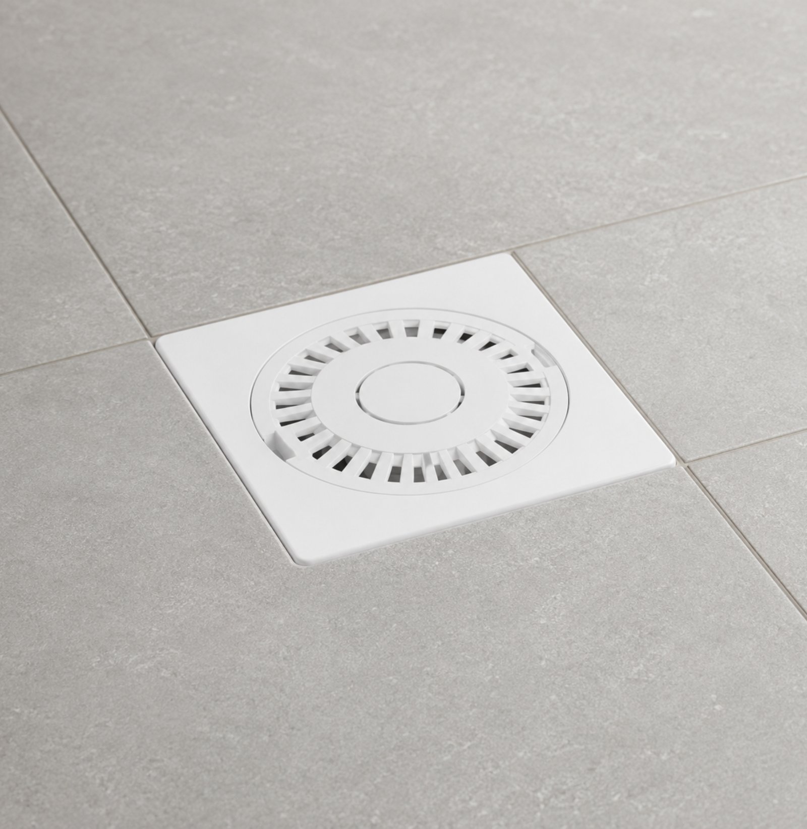 Splash F1 Floor Waste 6x6 – White - Image 2