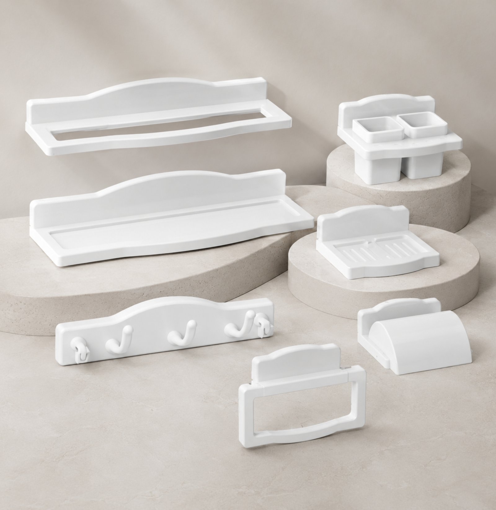 SPLASH PLASTO Accessories Set – White Ivory - Image 3