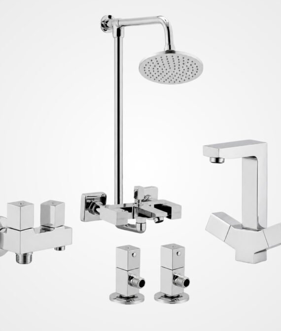 3 Star QUAD Chrome Complete Bathroom Set – 8 Pieces