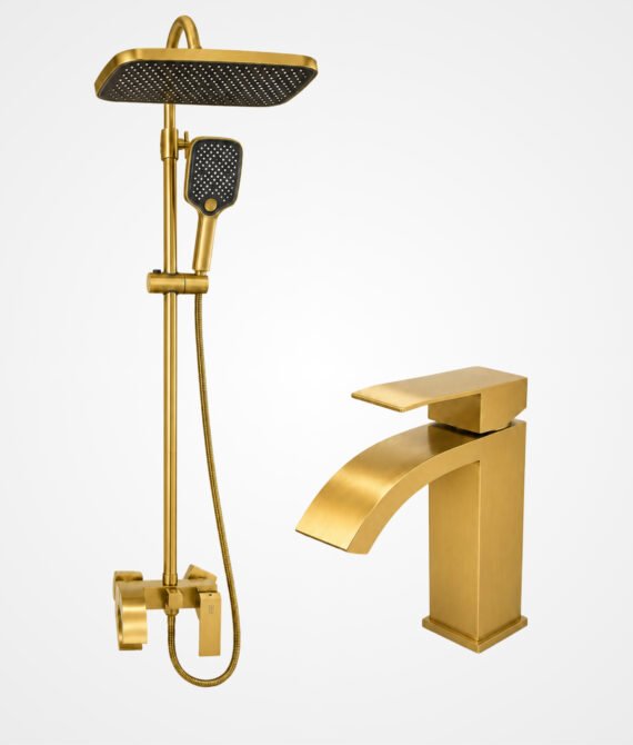 FL Shower Set 0023 FL – Gold Finish