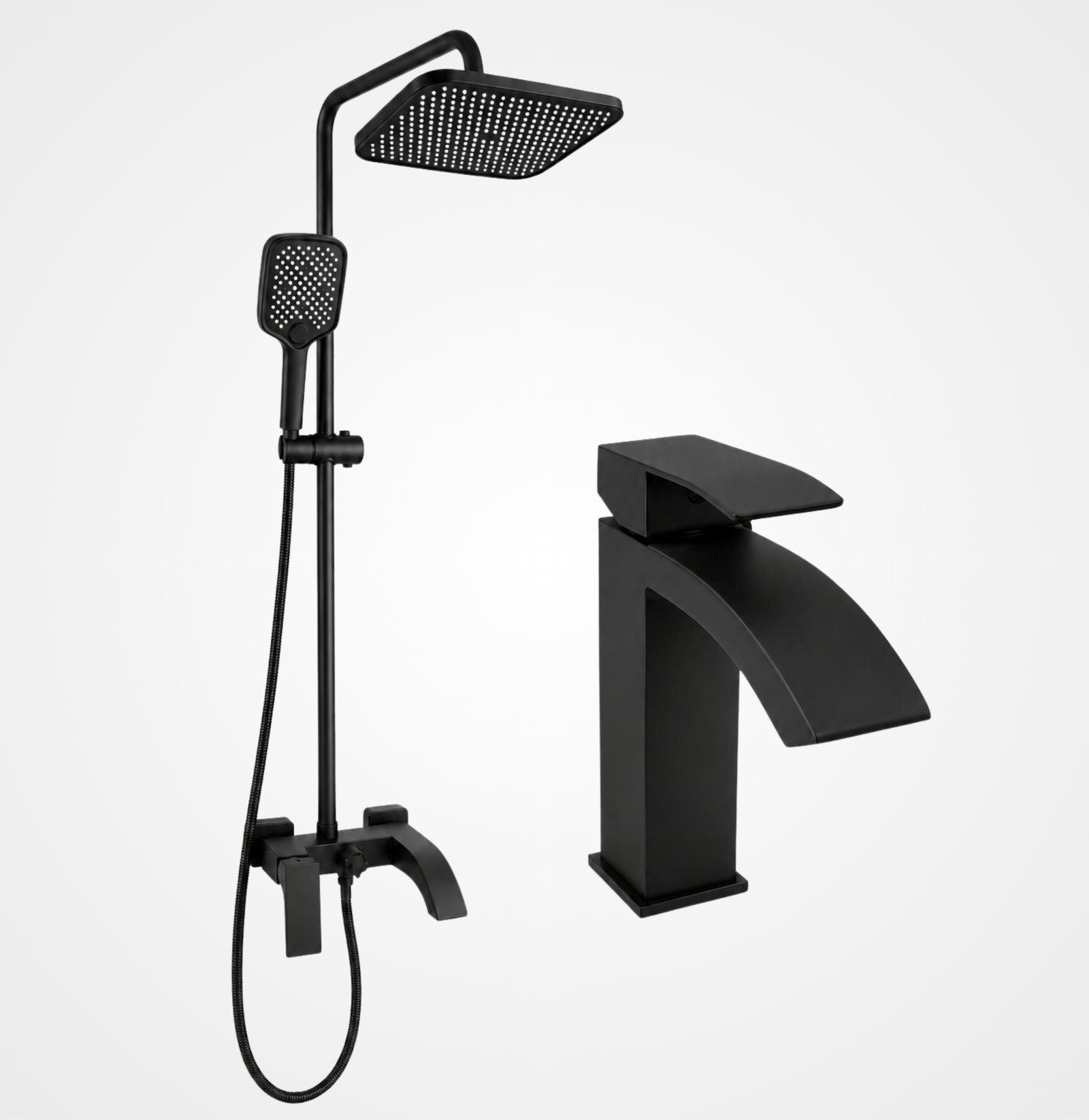 FL Shower Set 0023 FL – Black Finish