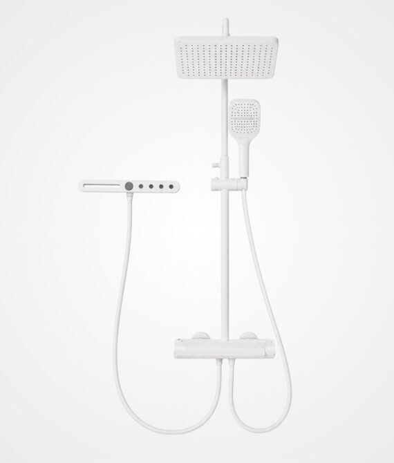 FL Shower Set FL008 – Matte White Finish