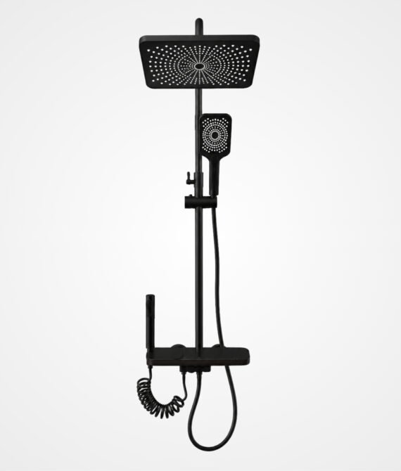 FL Shower Set FL011 – Matte Black Finish
