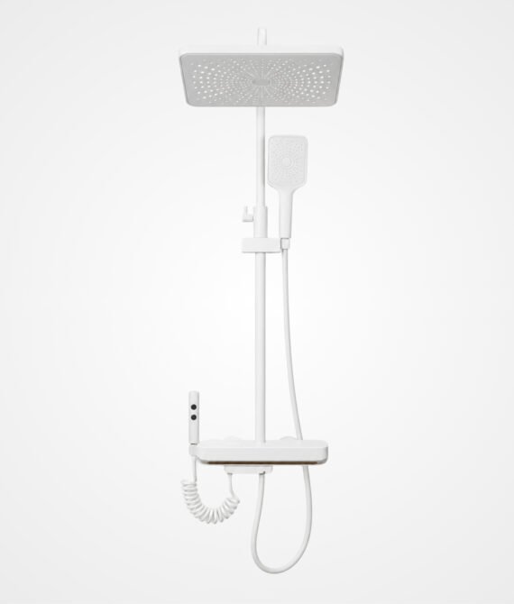 FL Shower Set FL011 – Matte White Finish