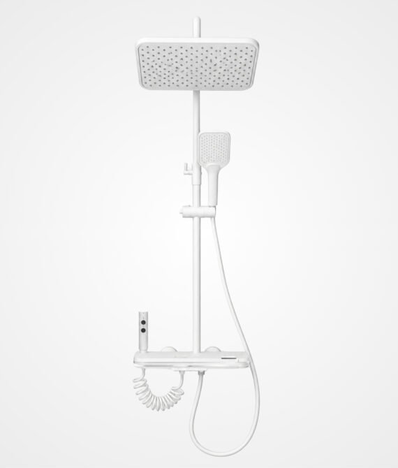 FL Shower Set FL013 – Matte White Finish