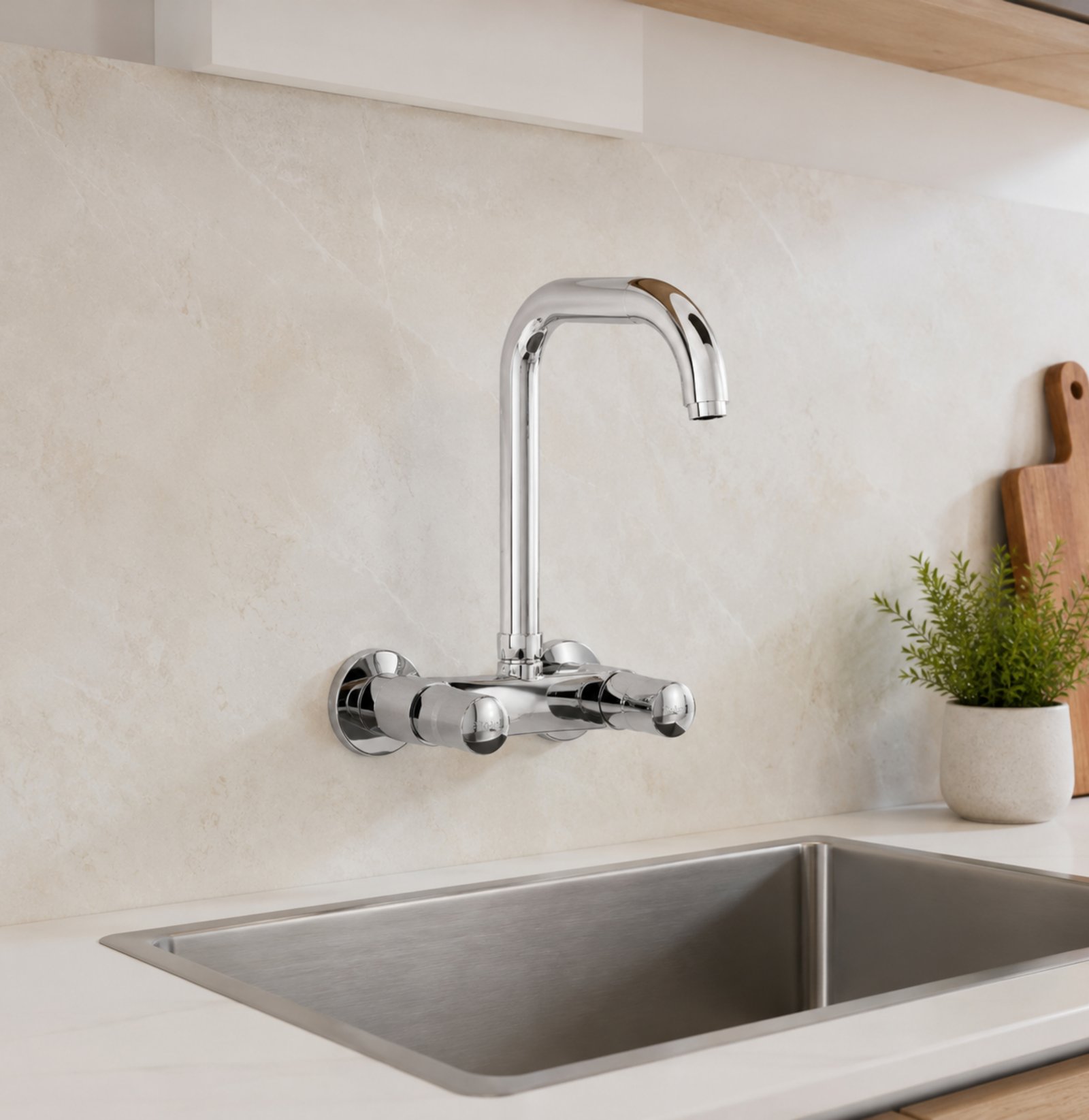 3 Star Sink Mixer Chrome – BLOOM Quarter Round | SBM-01 - Image 3