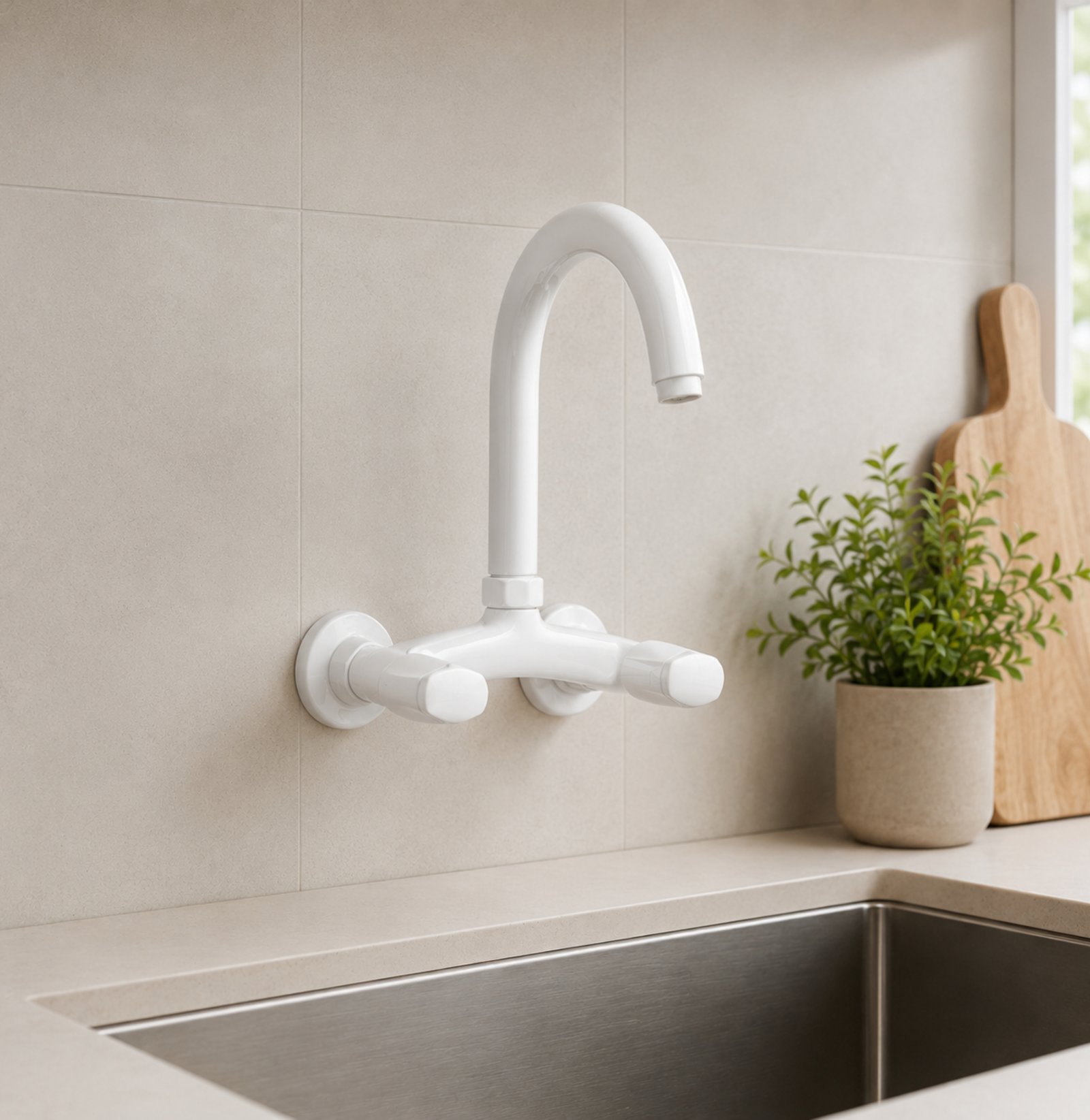 3 Star Sink Mixer White – SHARP | SSP-01 - Image 3