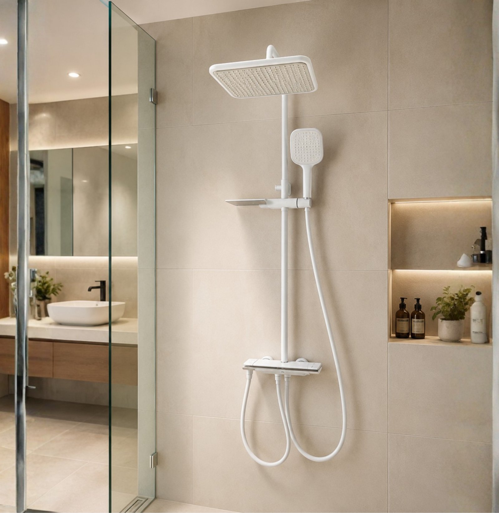FL Shower Set FL010 – Matte White Finish - Image 4