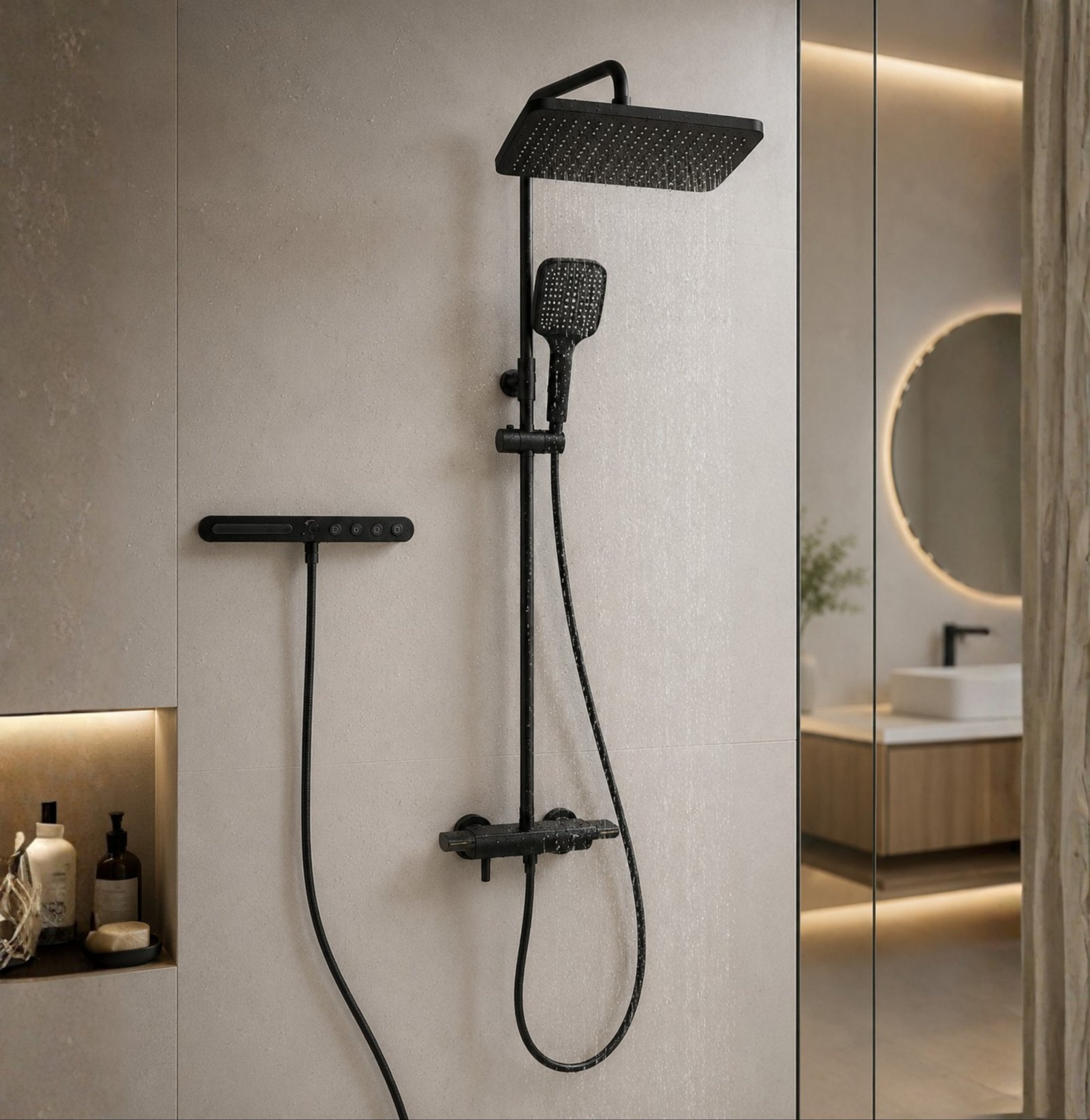 FL Shower Set FL006 – Matte Black Finish - Image 4