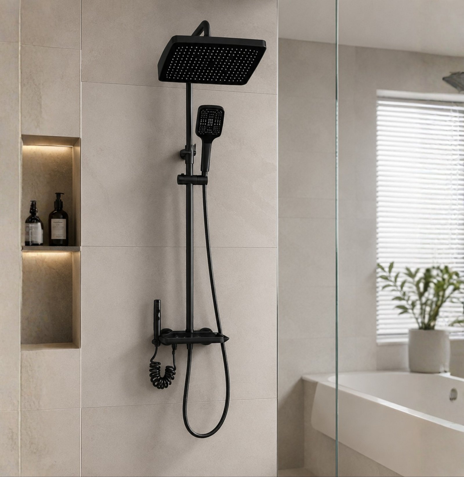 FL Shower Set FL007 – Matte Black Finish - Image 4