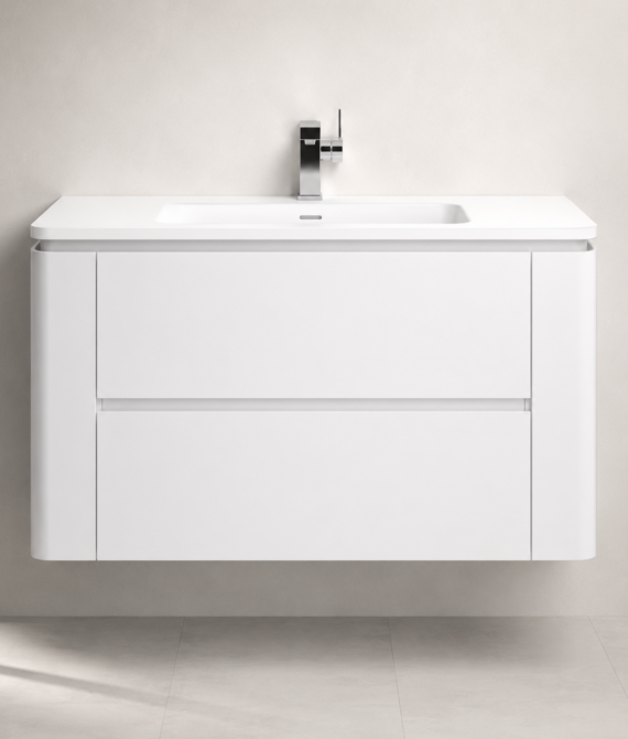 GAP PVC Bathroom Vanity M-525 – White Wall Hanging Vanity Cabinet
