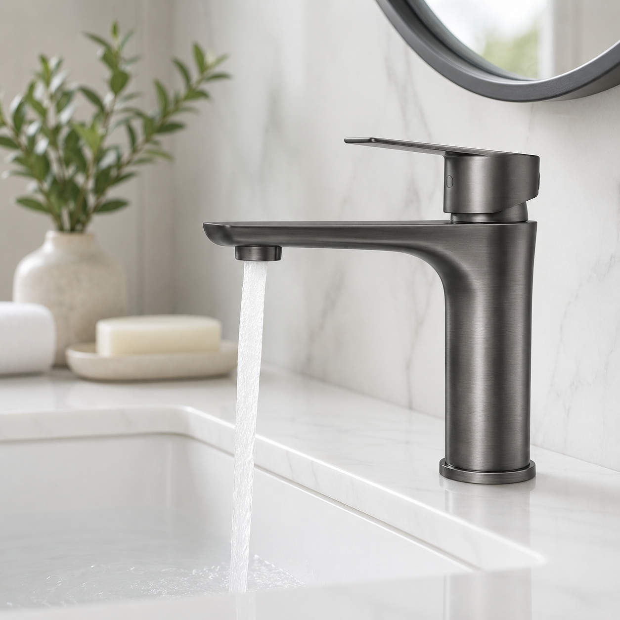 FL Basin Mixer Q001 – Gun Grey - Image 2