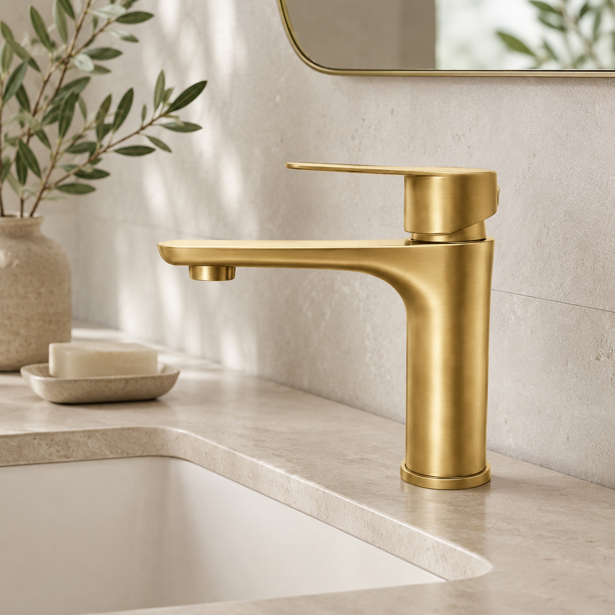 FL Basin Mixer Q001 – Golden - Image 3