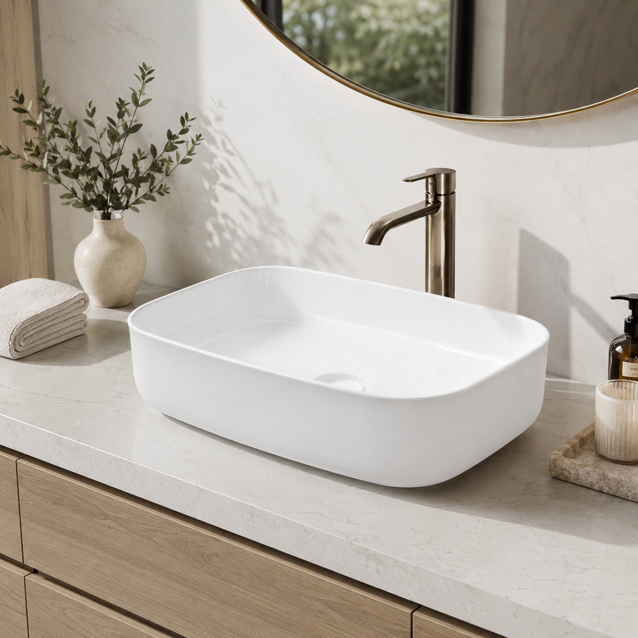 Sapphire Rectangular Countertop Vanity Basin – Code 1594 - Image 2