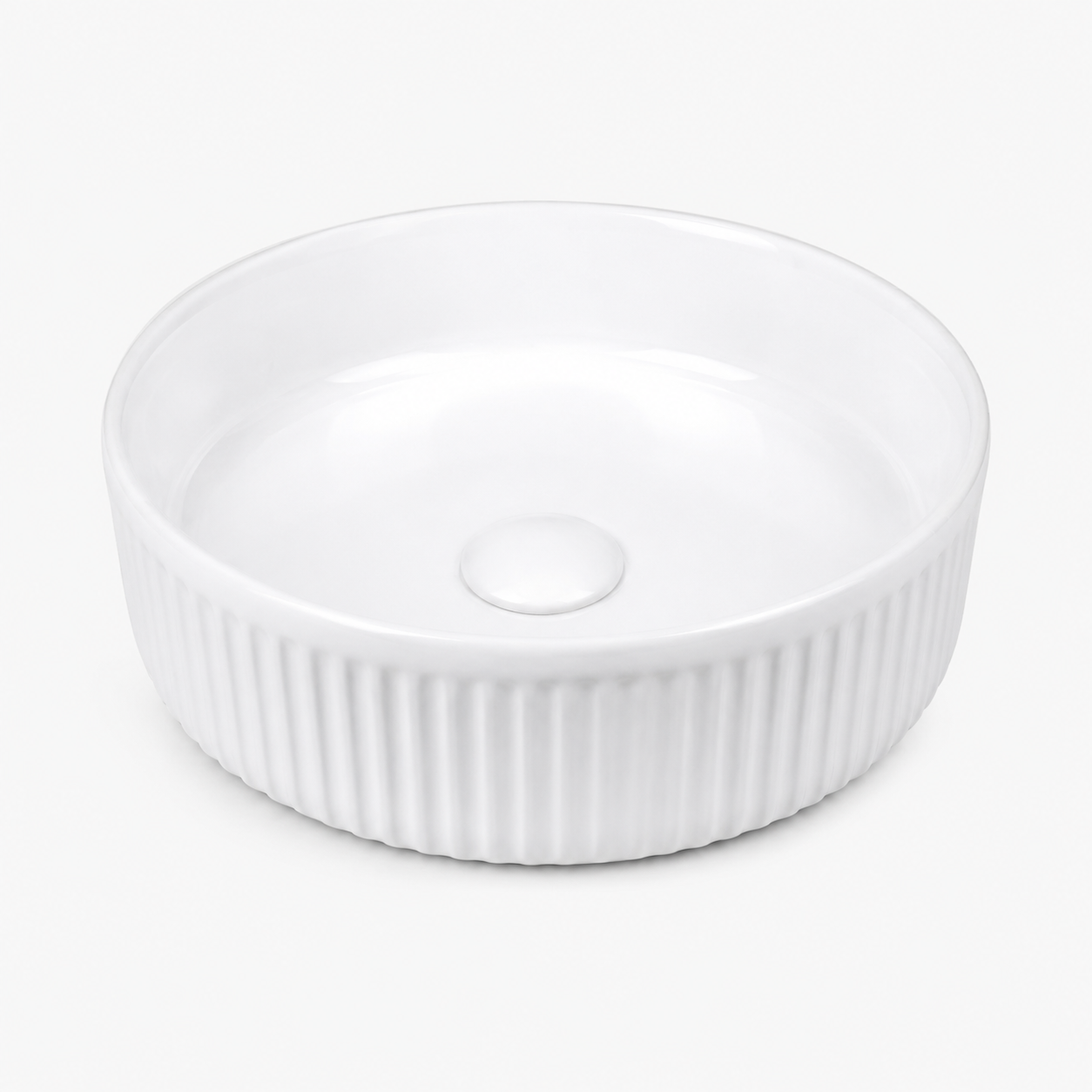 Sapphire Fluted Round Countertop Vanity Basin – Code 1500-370