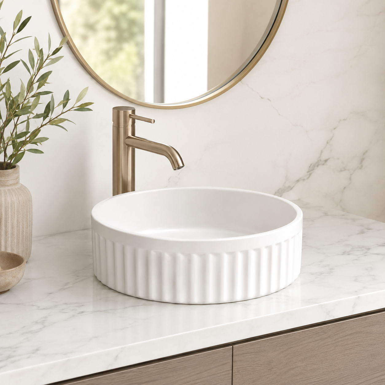 Sapphire Fluted Rectangular Countertop Vanity Basin – Code 1126 - Image 4