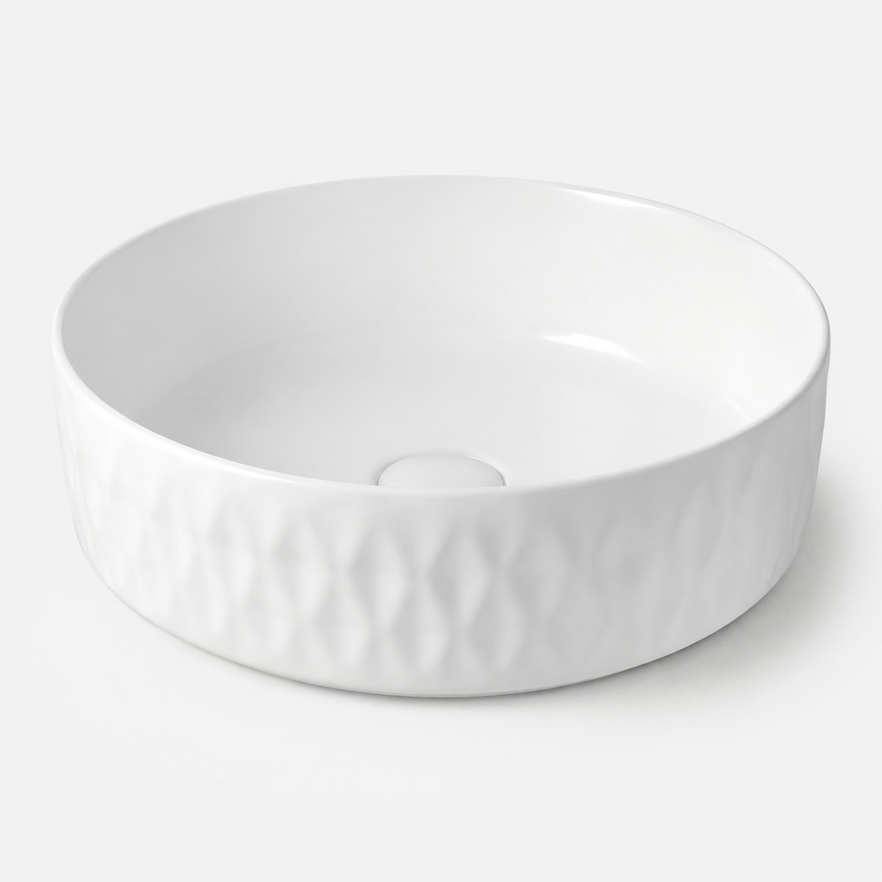 Sapphire Geometric Textured Round Countertop Vanity Basin – Code 1523 - Image 4