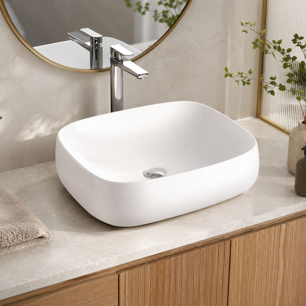 Sapphire Square Countertop Vanity Basin – Code 1076 - Image 4