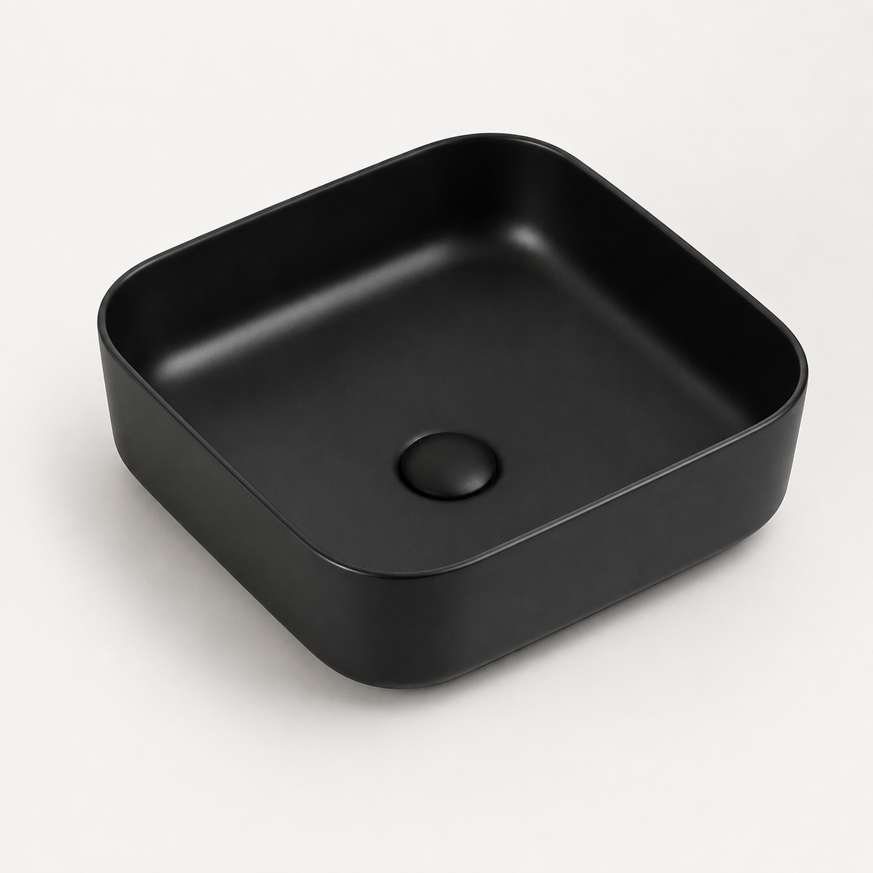 Sapphire Matte Black Square Countertop Vanity Basin – Code 1818MB