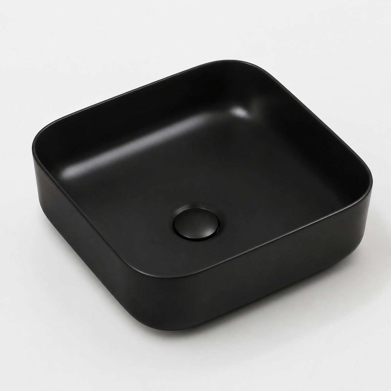 Sapphire Matte Black Square Countertop Vanity Basin – Code 1818MB - Image 4