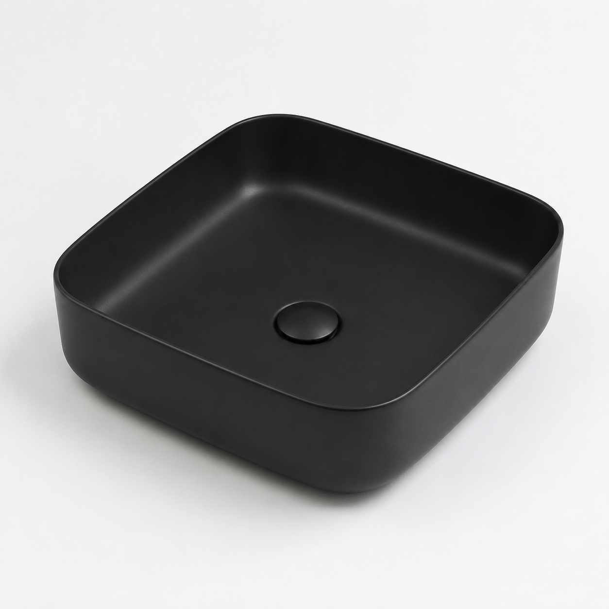 Sapphire Matte Black Square Countertop Vanity Basin – Code 1818MB - Image 3