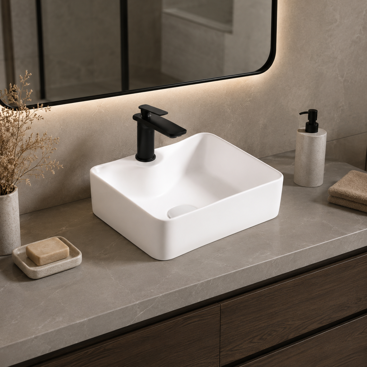 Sapphire Rectangular Countertop Vanity Basin – Code 1011-480 - Image 3