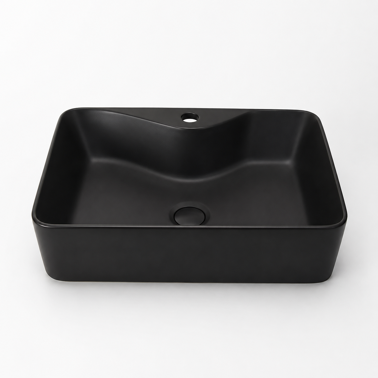 Sapphire Matte Black Rectangular Countertop Vanity Basin – Code 1011-480MB