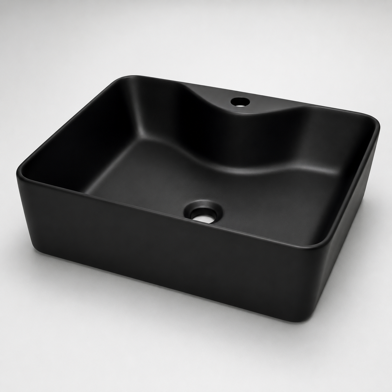 Sapphire Matte Black Rectangular Countertop Vanity Basin – Code 1011-480MB - Image 3