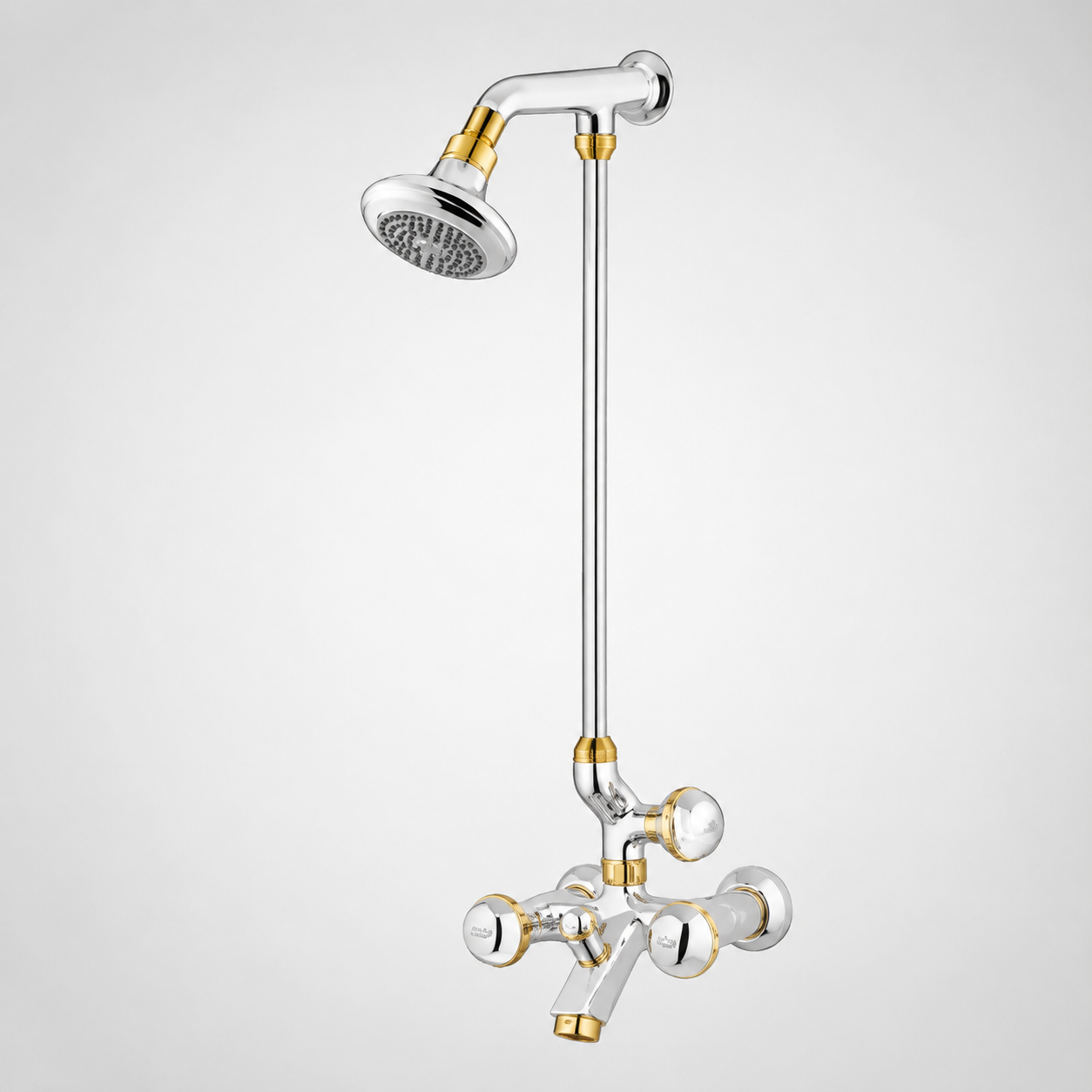 Faisal Sanitary Galaxy Series Full Round Chrome & Gold Bathroom Set – 6 Piece - Image 3
